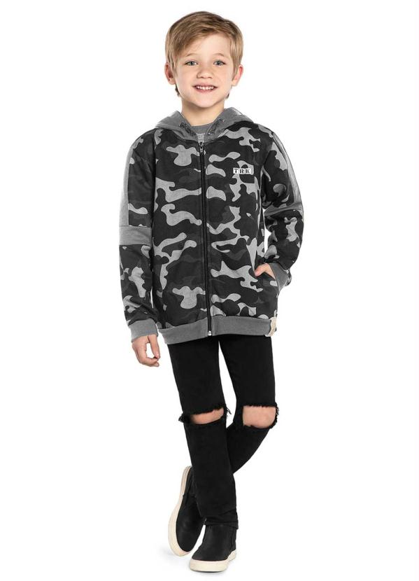 Trick Nick - Jaqueta Infantil Estampa Camuflada Cinza 2
