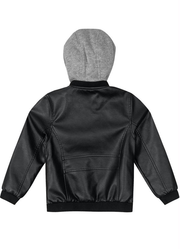 Carinhoso - Jaqueta Preta com Capuz um Moletom Menino 4