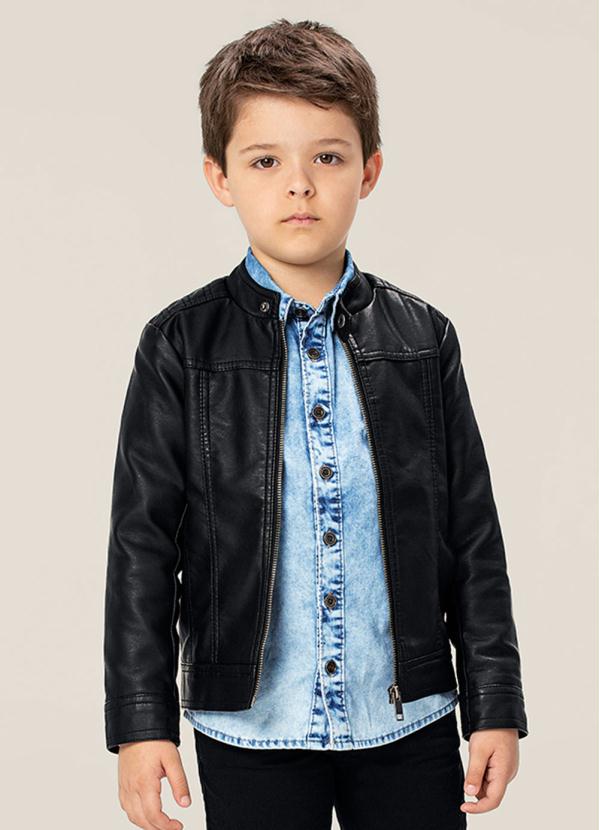 jaqueta couro infantil masculina