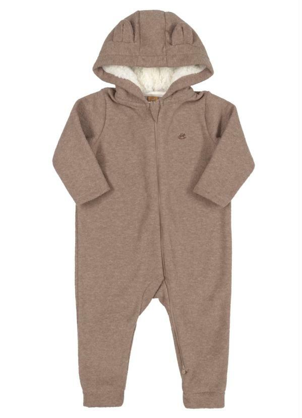 Up Baby - Macacão Inverno Menino Marrom