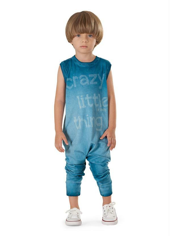 Up Baby - Macacão Regata Azul 2