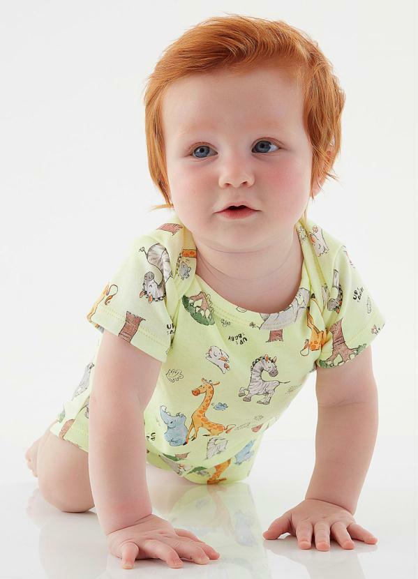 Up Baby - Macaquinho Manga Curta Essentials  Verde