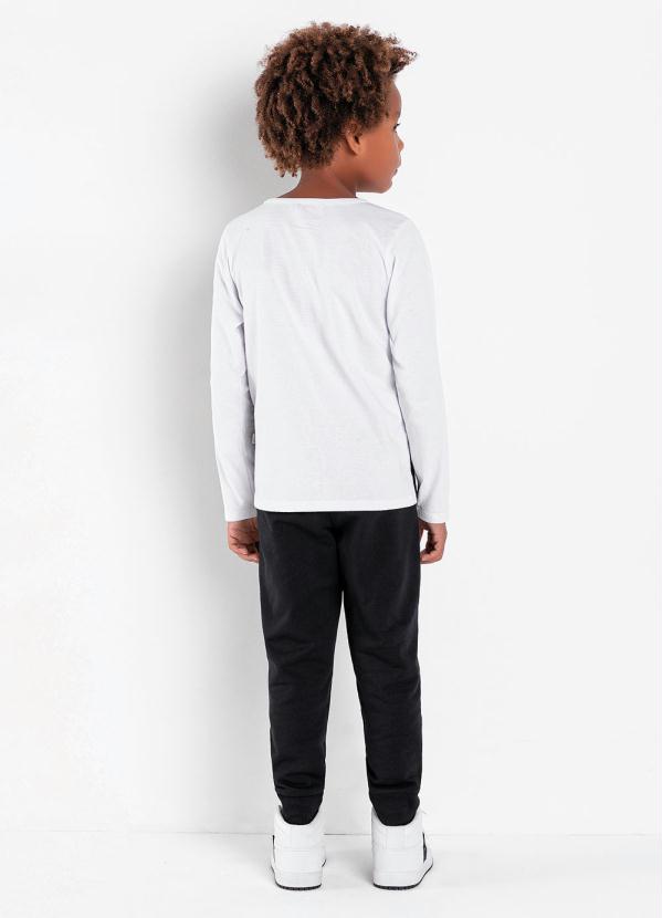 Fila Conjunto Infantil Branco/Preto/Verde Neon