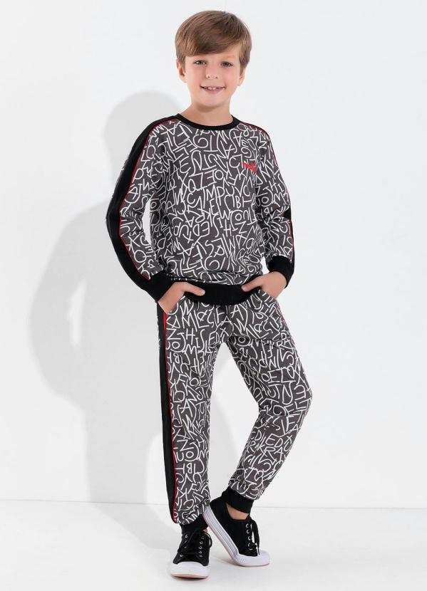 Outlet - Conjunto Infantil Letras Brancas com Recortes