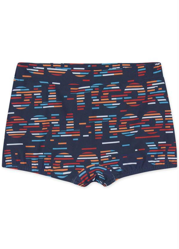 Tigor T Tigre - Sunga com Proteção Solar Infantil Masculina Azul