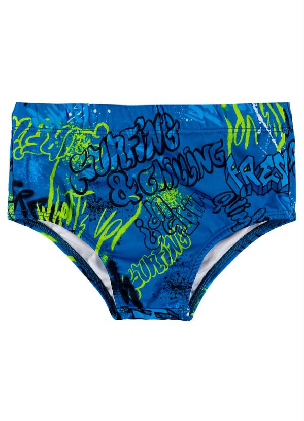 Sunga Infantil Proteção Fps+50 Azul Quimby