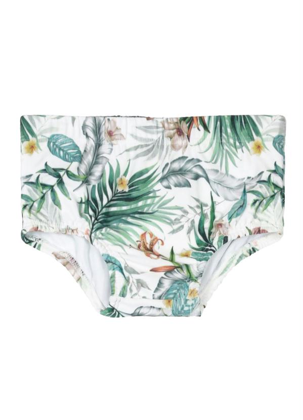 Up Baby - Sunga Infantil Tropical Fps +50 Branco