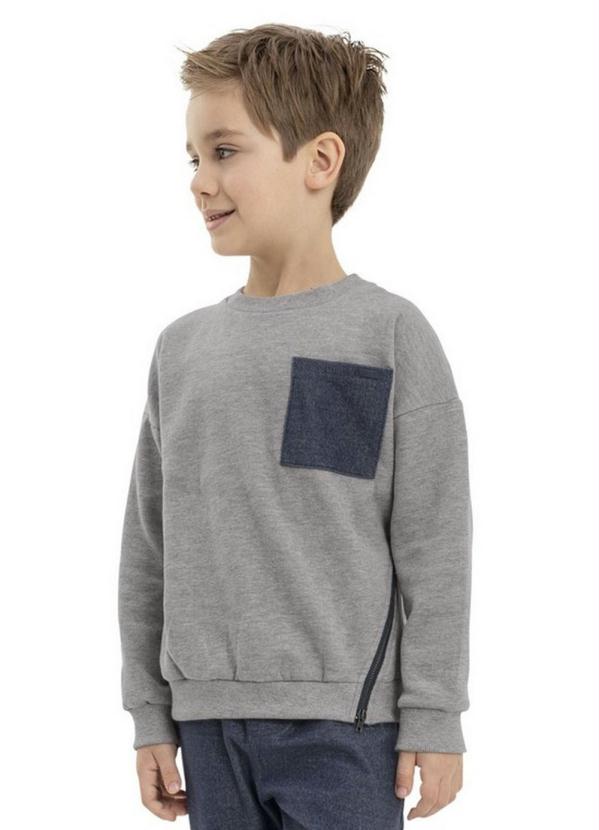 Quimby - Casaco Infantil em Moletom Cinza 2