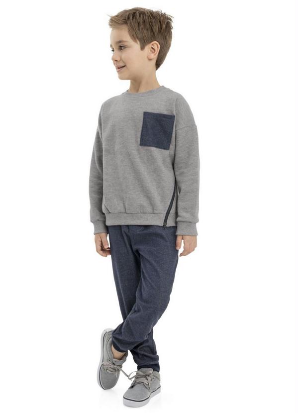 Quimby - Casaco Infantil em Moletom Cinza 3