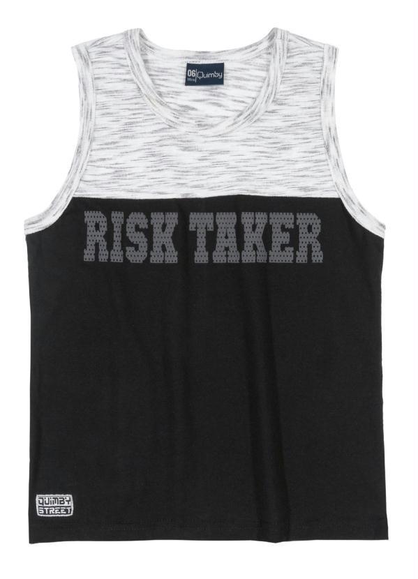 Quimby - Regata Infantil Menino Jetblack Branco