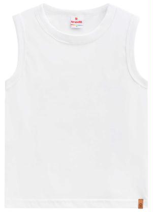 Brandili - Regata Infantil Menino Malha Branco - BRANDILI