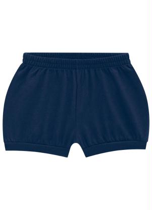 Brandili - Shorts Bebê Unissex Básico Azul - BRANDILI