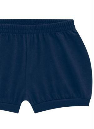 Brandili - Shorts Bebê Unissex Básico Azul - BRANDILI