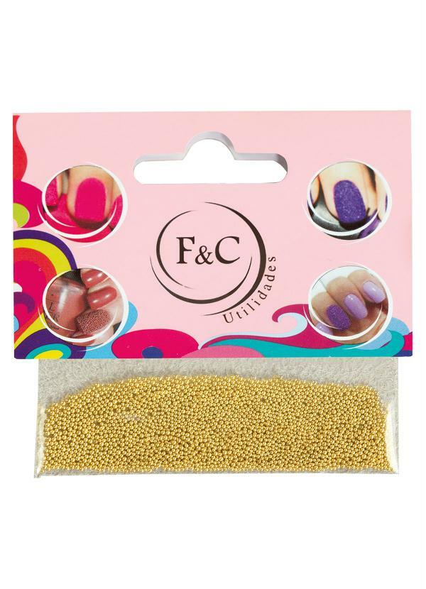 Lar e Lazer - Bolinhas para Fazer Unhas de Caviar Dourado