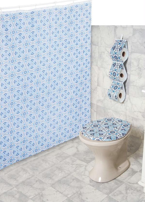 Lar e Lazer - Jogo de Banheiro Azul 3 Peças