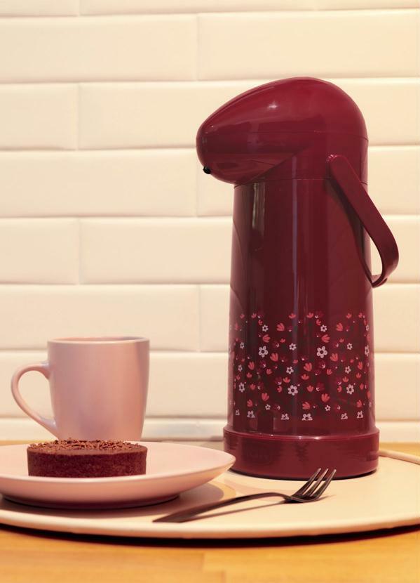 Mor - Garrafa Térmica de Pressão Rubi 1 Litro 2