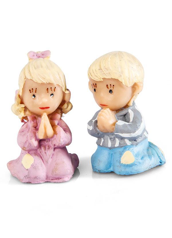 Lar e Lazer - Bibelôs Casal Menino e Menina
