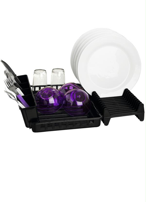 Lar e Lazer - Escorredor de Louça Dobrável Preto