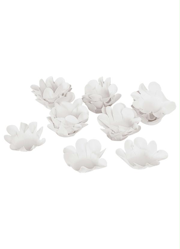 Lar e Lazer - Kit com 24 Forminhas de Flor Branco Festa