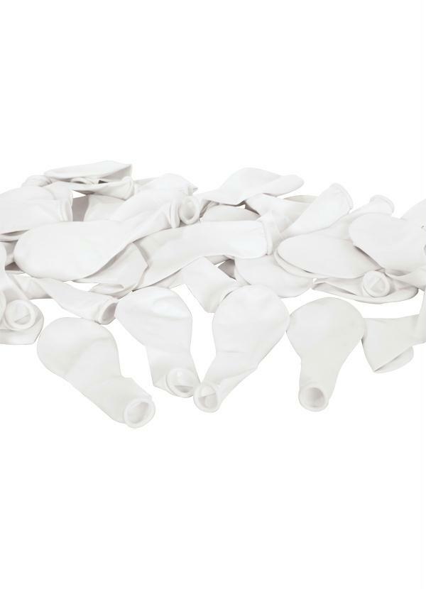 Lar e Lazer - Kit com 50 Balões Liso Branco