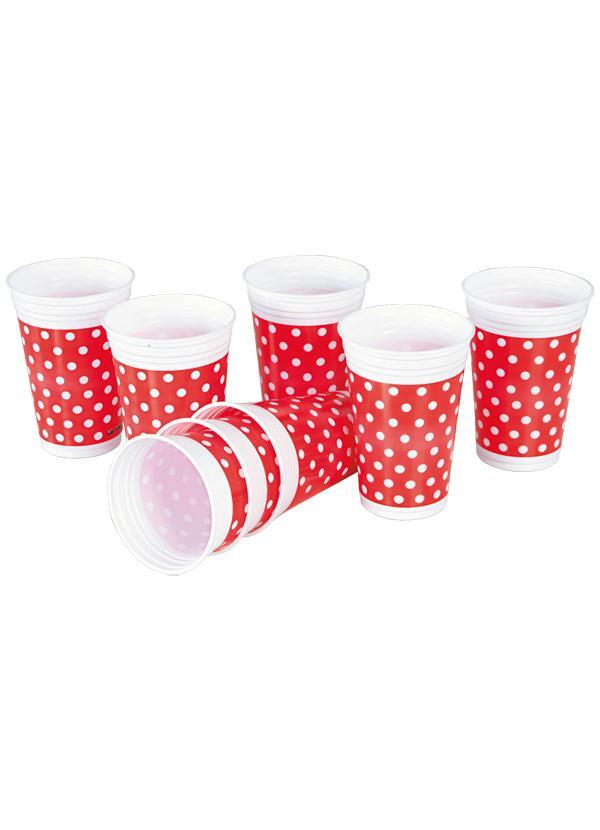 Lar e Lazer - Kit com 8 Copos Descartáveis Vermelho Festa
