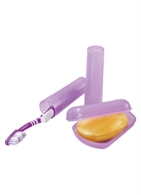 Lar e Lazer - Kit com Saboneteira e Porta Escova de Dente