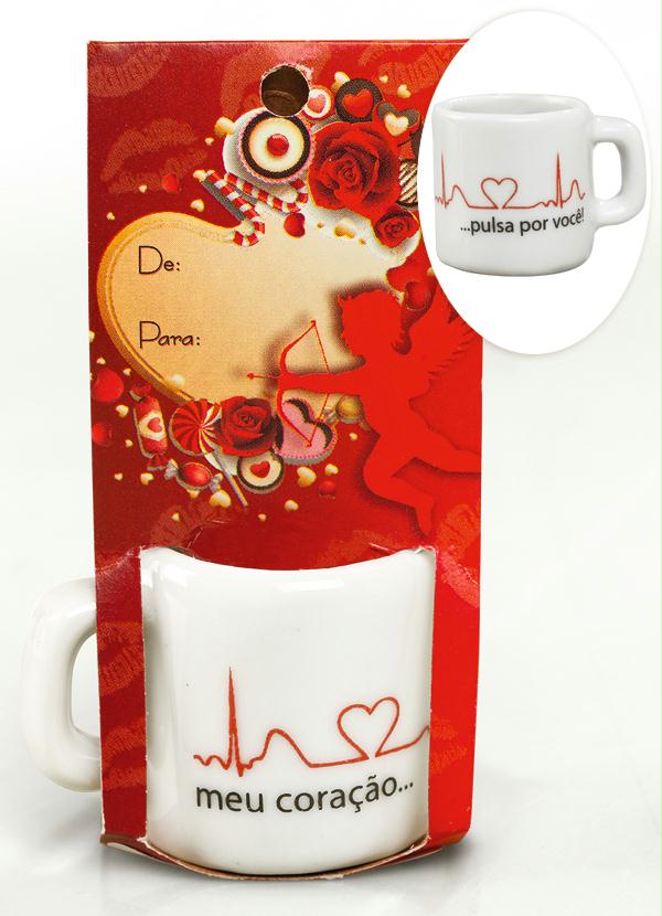 Lar e Lazer - Mini Caneca Meu Coração Pulsa Por Você