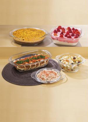 Marinex - Kit Travessas Transparente 5 Peças - MARINEX