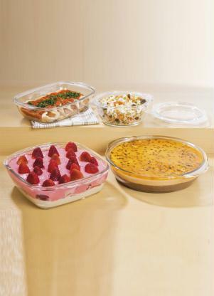 Marinex - Kit Travessas Transparente 5 Peças - MARINEX