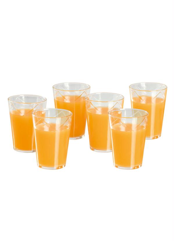 Marinex - Kit Copos Maracatu Em Vidro 6 Peças