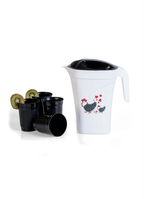 Giplas - Kit Jarra e Copos Carijó 5 Peças