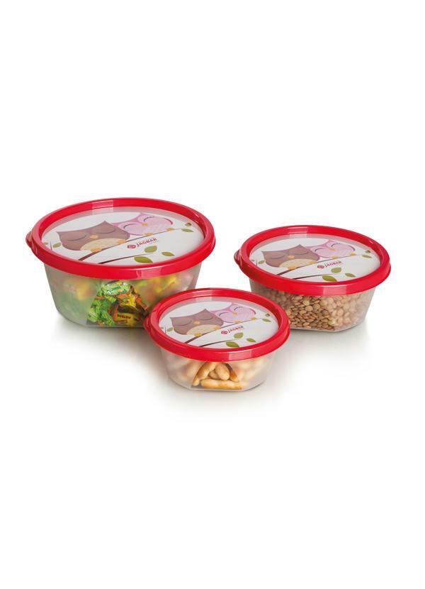 Lar e Lazer - Kit 3 Potes com Tampa Coruja