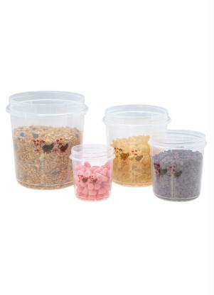 Lar e Lazer - Kit Potes Mantimentos Galinha 4 Potes - LAR E LAZER
