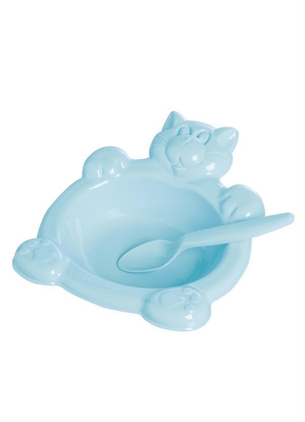 Lar e Lazer - Prato com Colher para Bebê Azul