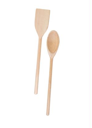 Lar e Lazer - Kit Espátula e Colher Em Madeira 2 Peças - LAR E LAZER