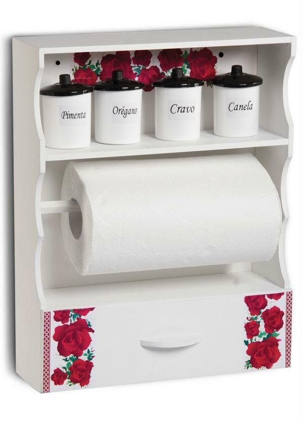Lar e Lazer - Porta Condimentos e Papel Toalha com Gaveta