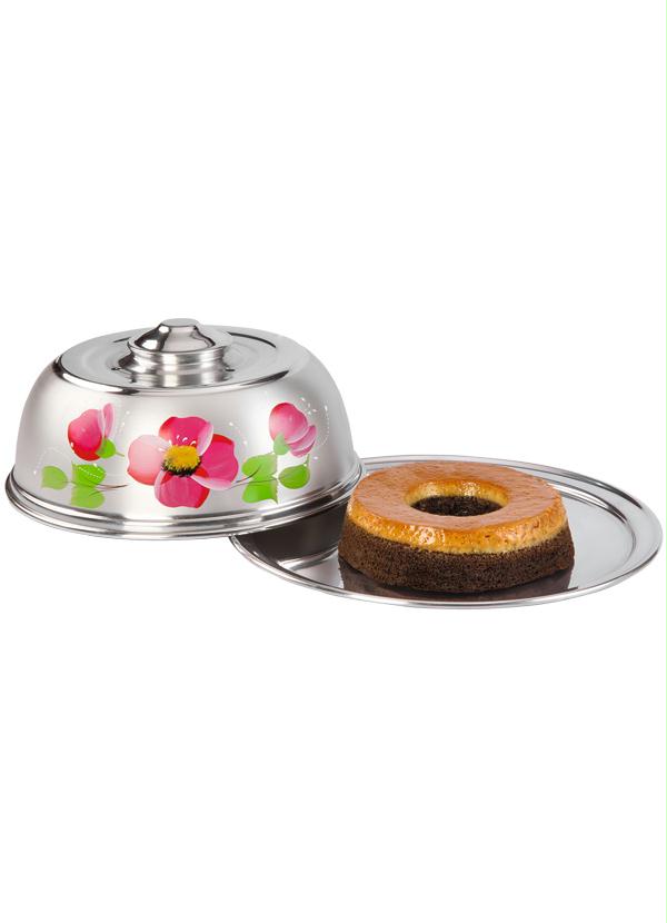 Lar e Lazer - Boleira em Alumínio Flor Pintada Á Mão