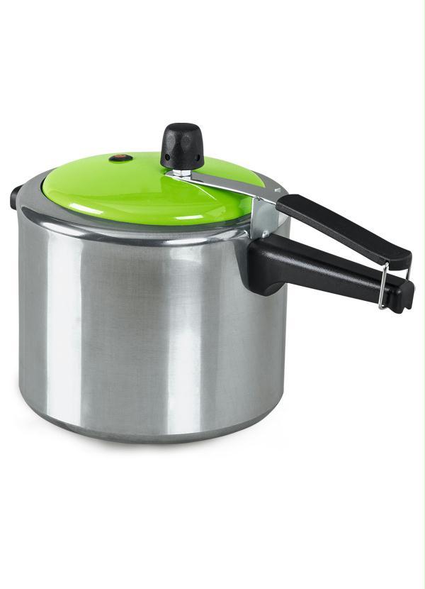 Lar e Lazer - Panela de Pressao 4,5 Litros Panelux Prata/Verde 1