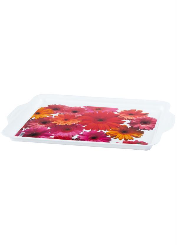 Lar e Lazer - Bandeja Multiuso Flor Gérbera Branca
