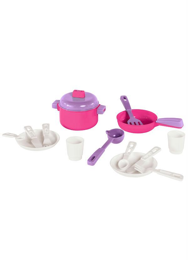 Calesita - Brinquedo Kit de Cozinha Rosa, Lilás e Branco