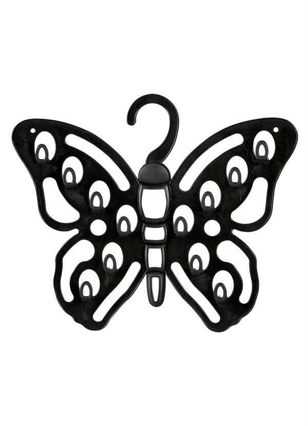 Lar e Lazer - Cabide em Forma de Borboleta Preto