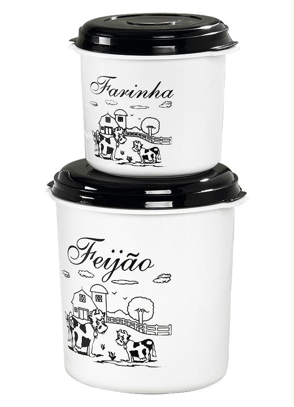 Lar e Lazer - Conjunto de Potes Branco com 5 Unidades 4