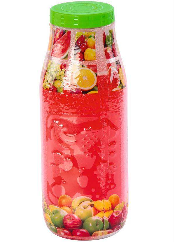 Lar e Lazer - Garrafa de Suco Transparente com Frutas