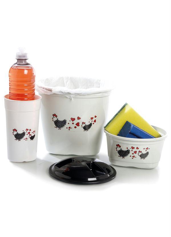 Lar e Lazer - Kit 3 Peças Decoradas para Pia