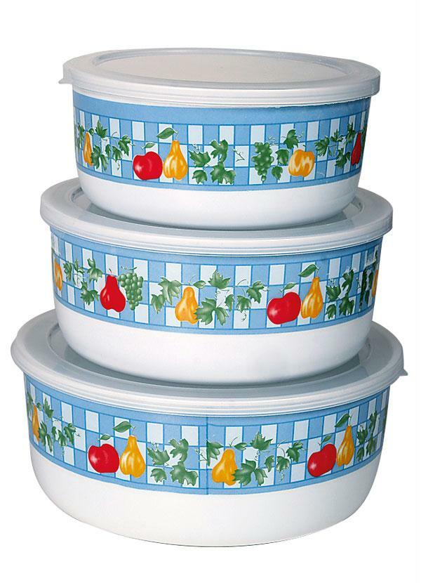 Lar e Lazer - Kit 3 Potes Melamina Frutinhas