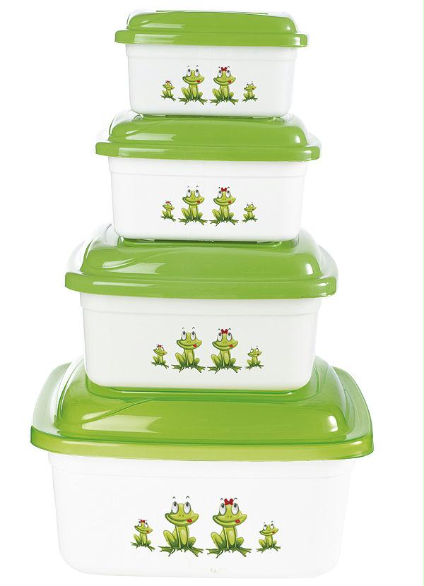 Giplas - Kit 4 Potes Quadrados Branco/Verde 1