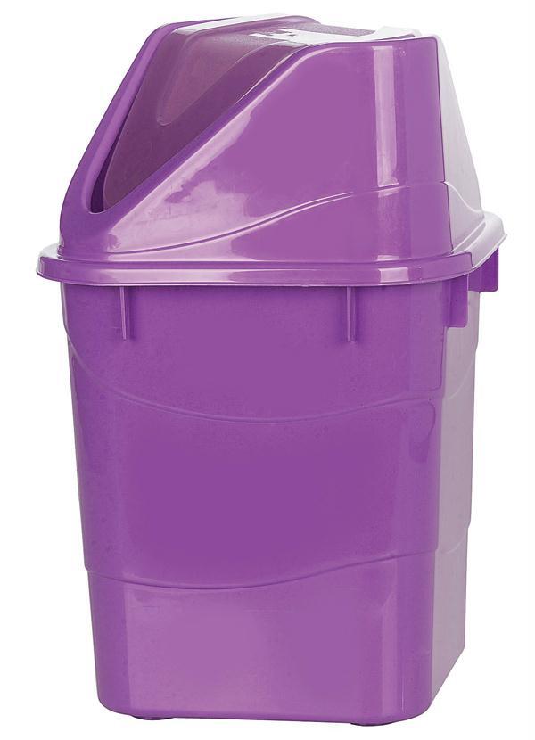 Lar e Lazer - Lixeira Triangular com Basculante Roxo