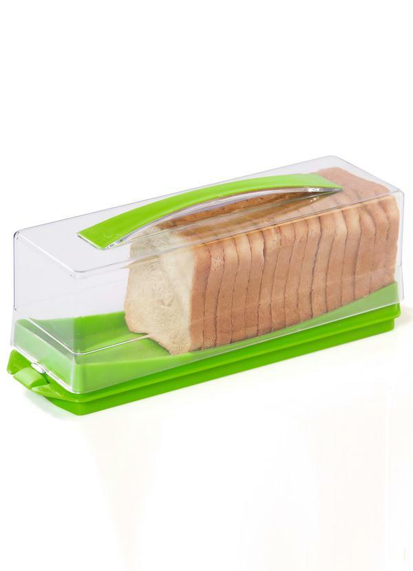 Lar e Lazer - Porta Bolacha/Torrada Transparente e Verde