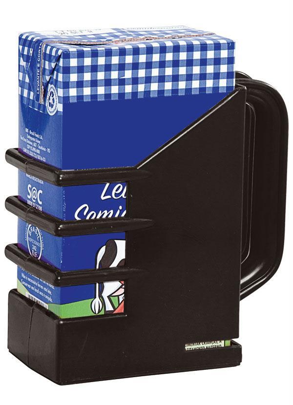 Lar e Lazer - Porta Leite de Caixinha Preto