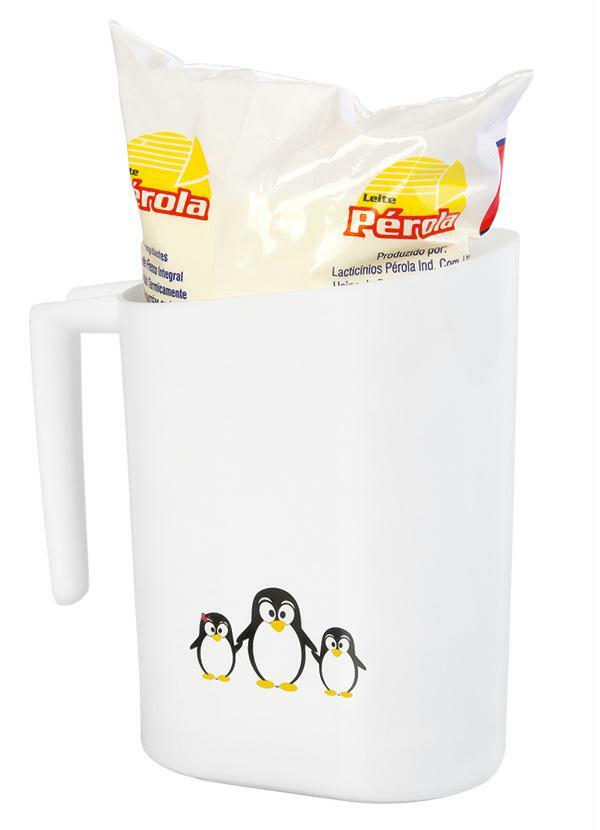 Lar e Lazer - Porta Leite de Saquinho Pinguim Branco